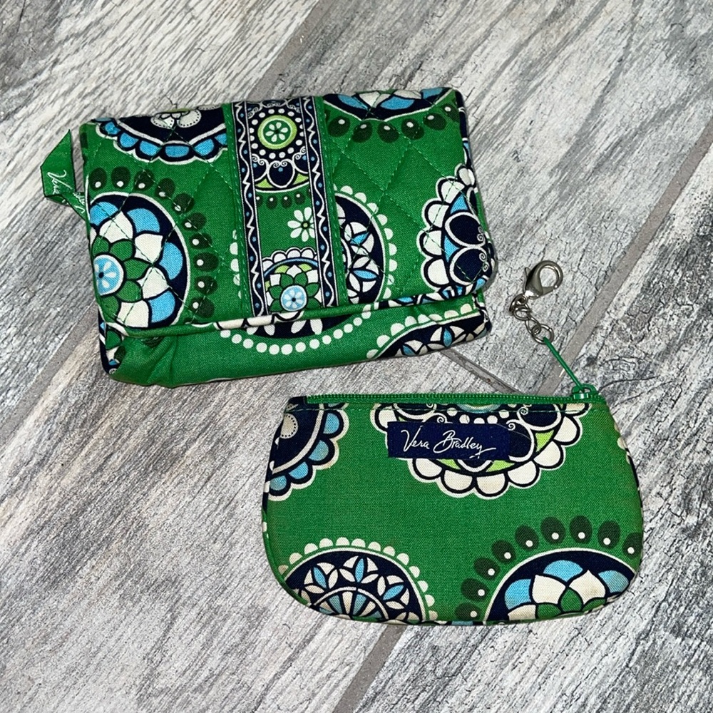 Vera Bradley Cupcake green wallet bundle